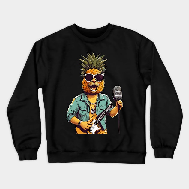 Pineapple Singer Crewneck Sweatshirt by Merchweaver